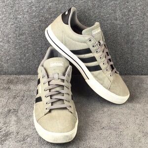 Adidas Daily 3.0 Gray and Black Sneakers with Signature Stripes